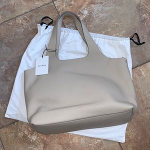 NWT cuyana Sytem tote 16” stone
